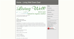 Desktop Screenshot of livingwelldowneast.com